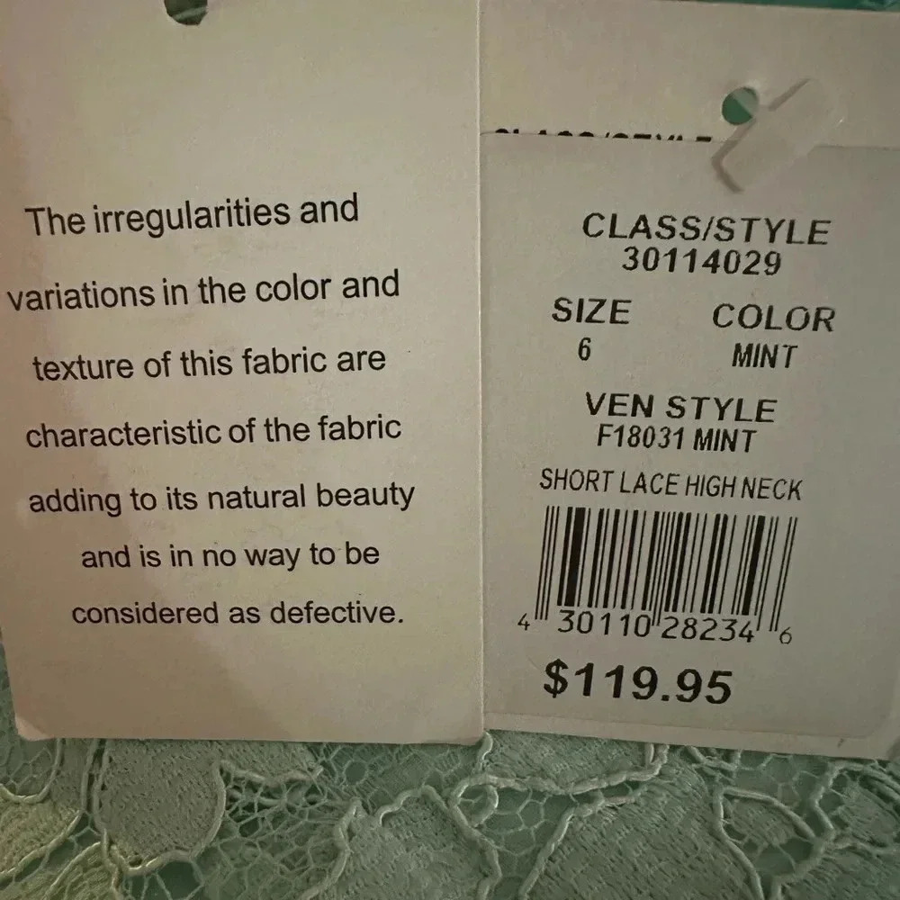 David’s bridal mint lace mini dress size 6 - Picture 11 of 12